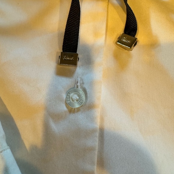 EUC Gucci Blouse Off White with Black tie at front Size 38 - Picture 6 of 6